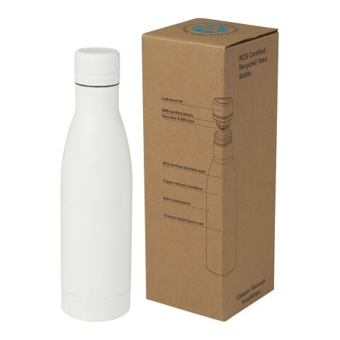 Vasa 500 ml RCS certified recycled stainless steel copper vacuum insulated bottle Standard | white | No Branding | not available | not available