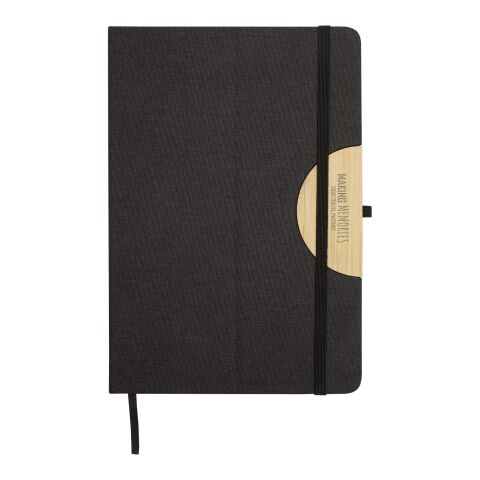 Laura A5 hard cover notebook and ballpoint pen gift set Standard | Solid black | No Branding | not available | not available