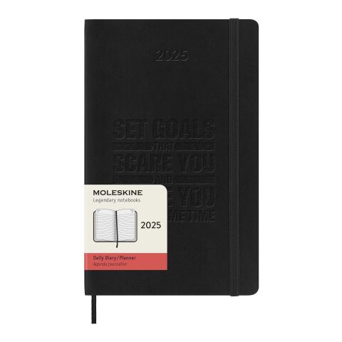 Moleskine soft cover 12 month L daily planner Standard | Solid black | No Branding | not available | not available