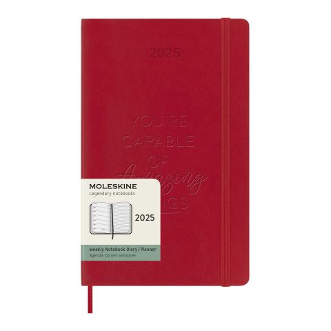 Moleskine soft cover 12 month weekly L planner Standard | Scarlet red | No Branding | not available | not available