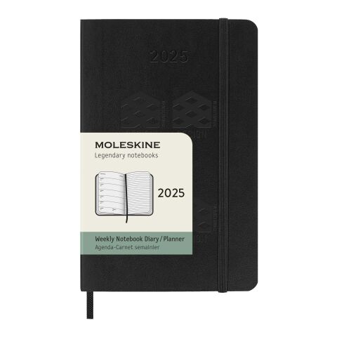 Moleskine soft cover 12 month weekly PK planner Standard | Solid black | No Branding | not available | not available