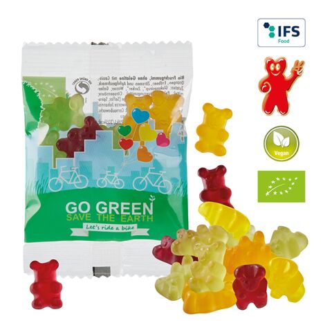 Vegan Organic Fruit Gum Bears Transparent | Without Branding