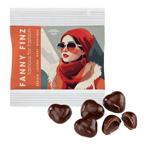 Chocolate Fruit Gum Hearts in Paper Bag digital- or flexo printing