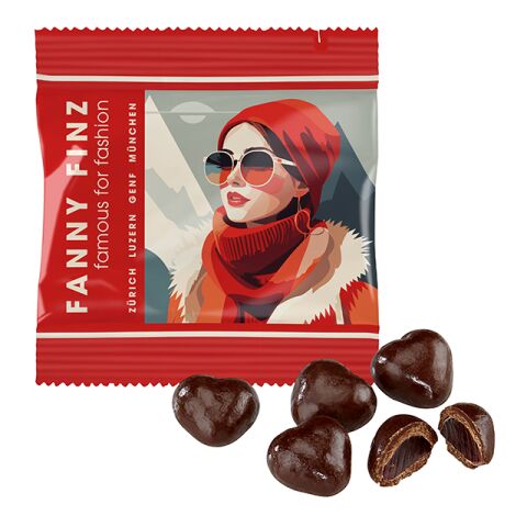 Chocolate Fruit Gum Hearts in a Standard Bag digital- or flexo printing