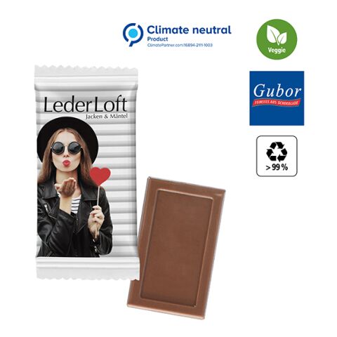 MIDI Chocolate Bar in Paper Flowpack 4-colour digital- or flexo printing