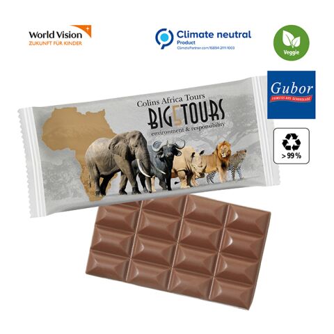 SUPER MAXI Chocolate Bar in Paper Flowpack 2-colour digital- or flexo printing