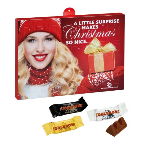 Premium Gift Advent Calendar with Toblerone Mini Mix 2-colour digital- or offset printing