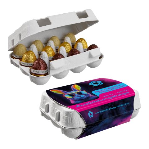 Paper Easter Egg Box of 12 with Ferrero Rocher Eggs Without Branding