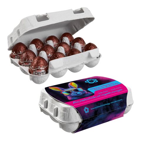 Paper Easter Egg Box of 12 with Kinder Bueno Eggs digital printing