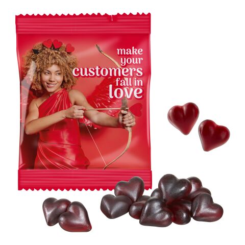 Cassis Fruit Juice Gum Hearts Transparent | digital- or flexo printing