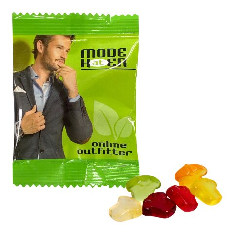 Fruit Gum CUSTOMISED 10 g, VEGAN in a Standard Bag digital- or flexo printing