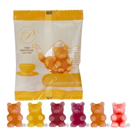 Tea-Bears in a Standard Bag white | digital- or flexo printing | Cinnamon/Orange