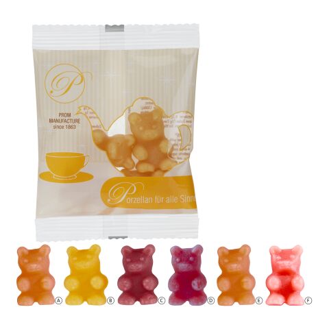 Tea-Bears in a Compostable Bag Transparent | Without Branding | Peach/Lemon