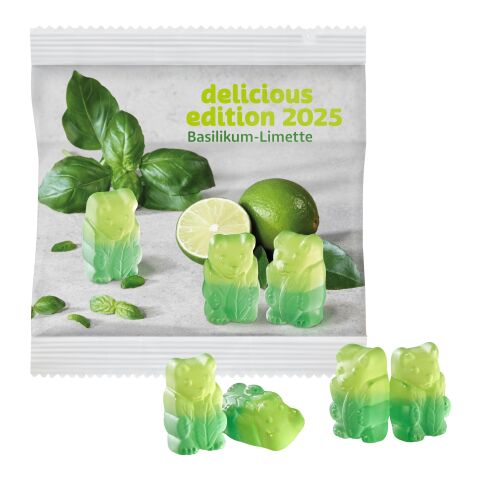 Vegan Basil-Lime Bears in a Compostable Bag