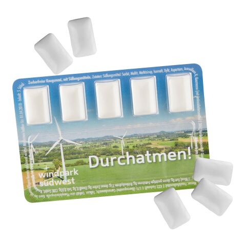 Smart Card with sugar-free Chewing Gum white | digital- or flexo printing