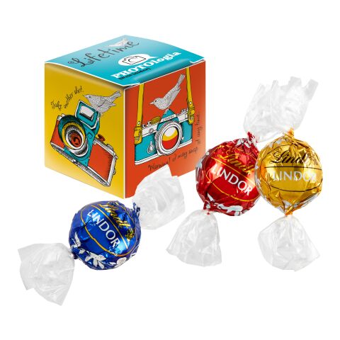 Mini Promo-Cube with Lindt Lindor Truffles Mix Without Branding