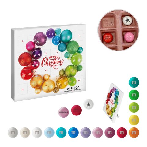 Paper Mini-Advent Calendar with Personalised M&amp;M’S® Chocolate Candies digital- or offset printing