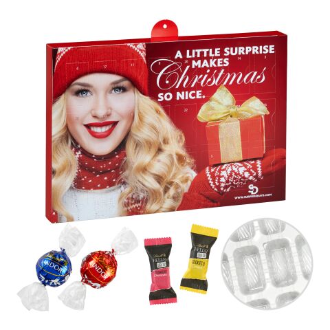 Premium Gift Advent Calendar with Lindt Lindor Truffles &amp; Hello Mini Stick from Lindt Mix digital- or offset printing