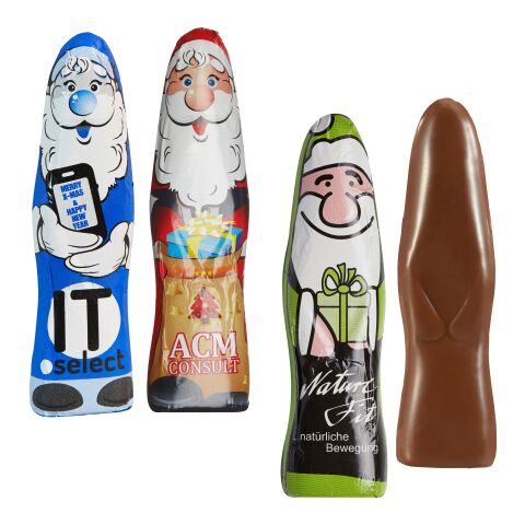 MINI Chocolate Santa Claus silver | digital- or offset printing