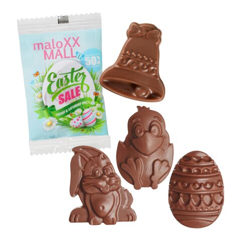 Easter Chocolate Shapes in a Standard Flowpack white | digital- or offset printing | Chocolate Easter Chick