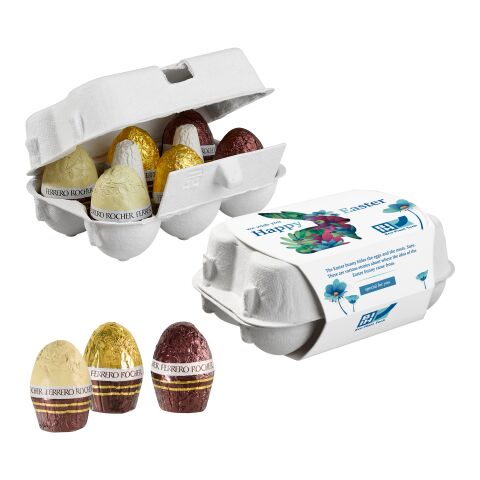 Paper Easter Egg Box of 6 with Ferrero Rocher Eggs 