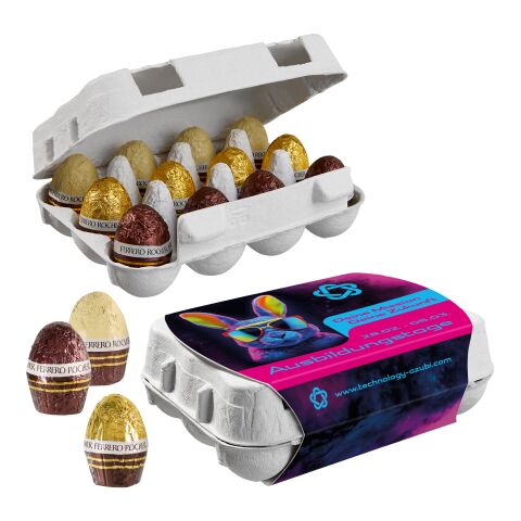 Paper Easter Egg Box of 12 with Ferrero Rocher Eggs