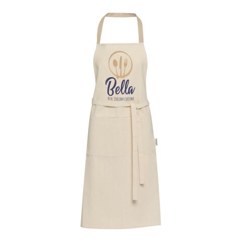 Nia 200 g/m² recycled cotton apron Oatmeal | No Branding | not available | not available