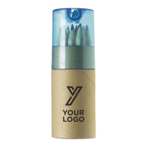 ABS and cardboard tube with pencils Terrence light blue | Without Branding | not available | not available