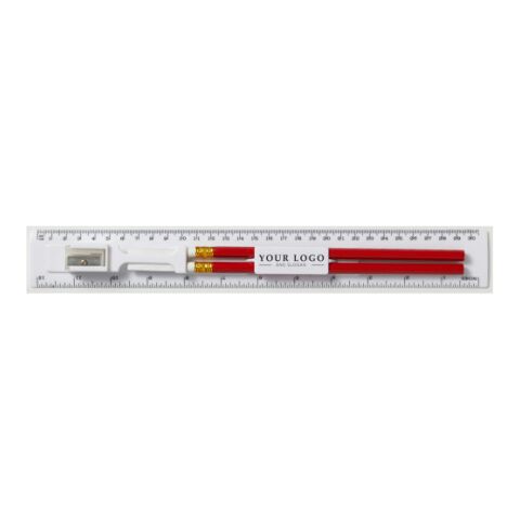 Ruler with pencil Pascale white | Without Branding | not available | not available