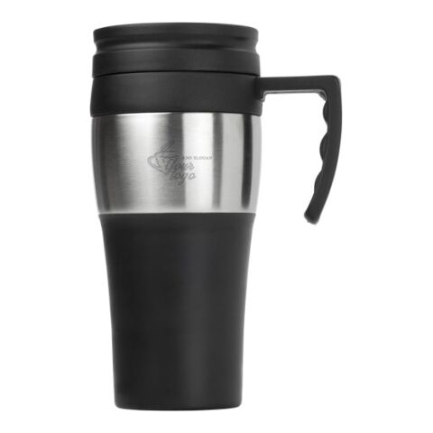 PP and stainless steel travel mug Karina black/silver | Without Branding | not available | not available