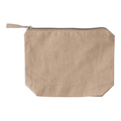 Recycled cotton cosmetic bag (180 gsm) Cressida khaki | Without Branding | not available | not available