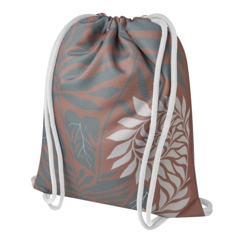 Clif sublimation RPET drawstring bag Standard | Solid black-White | No Branding | not available | not available