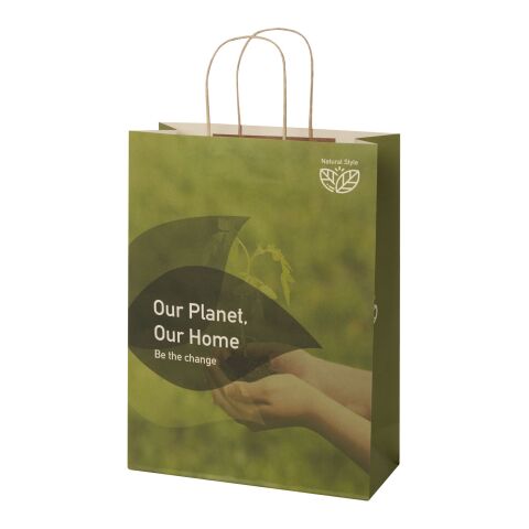 Agricultural waste 150 g/m2 paper bag with twisted handles - XX large Ivory white | No Branding | not available | not available