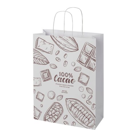 Kraft 120 g/m2 paper bag with twisted handles - XX large white | No Branding | not available | not available