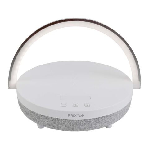 Prixton 4-in-1 10W Bluetooth® speaker with LED light and wireless charging base Standard | White | No Branding | not available | not available