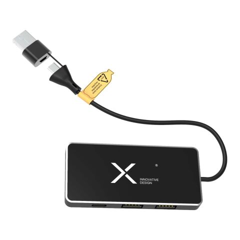 SCX.design H20 8-in-1 USB hub with dual input and 6-ports Standard | Solid black | No Branding | not available | not available