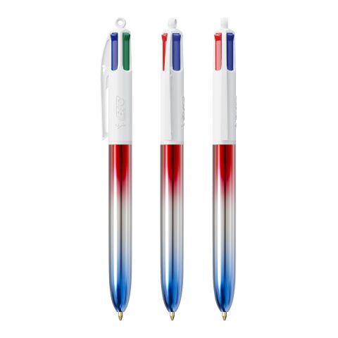 BIC® 4 Colours® Flags Collection blue-RED - SILVER - GREEN-clear red | No Branding | not available | not available