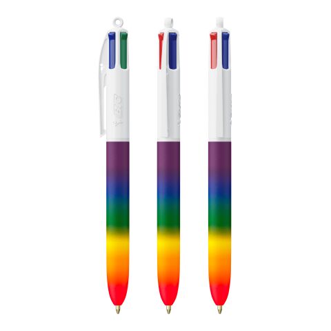 BIC® 4 Colours® Rainbow Decor + Lanyard clear red-GREEN - SILVER - RED | No Branding | not available | not available