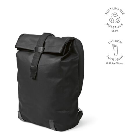 Berlin Laptop Backpack 23L recycled Cutton 340 gsm Black | Without Branding | 23L