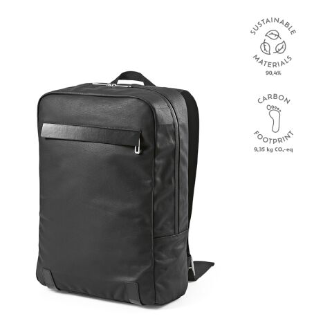 Vienna Laptop Backpack 23L recycled Cutton 340 gsm Black | Without Branding | 23L