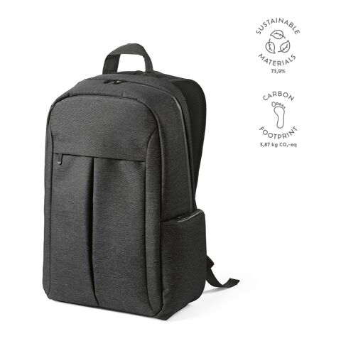 Madrid Laptop Backpack 22L recycled Nylon Black | Without Branding | 22L