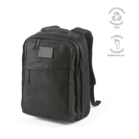 Cape Town Laptop Backpack 27L recycled Cotton 230 gsm Black | Without Branding | 27L