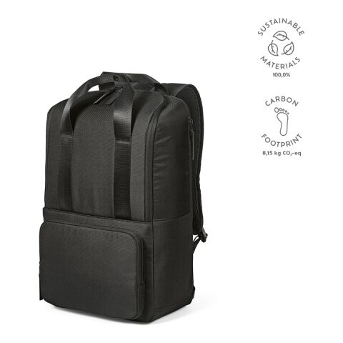 Bucharest Laptop Backpack 18L rPET 600D Black | Without Branding | 18L