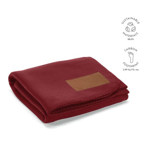 Pollock Blanket rPET 180 gsm Dark red | Without Branding