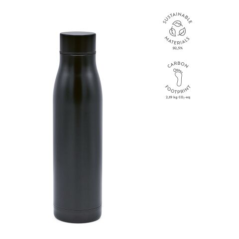 Acuara Bottle recycled Stainless Steel 630 ml Black | Without Branding | 630 ml