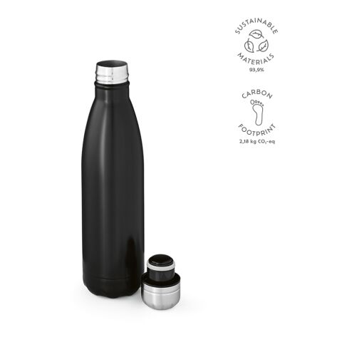 Mississippi 800 Bottle recycled Stainless Steel 810 ml Black | Without Branding | 810 ml