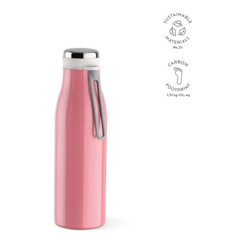 Arkansas 500 Bottle recycled Stainless Steel 495ml Light pink | Without Branding | 495ml