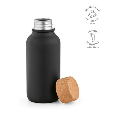 Volga Bottle recycled Stainless Steel 530 ml Black | Without Branding | 530 ml