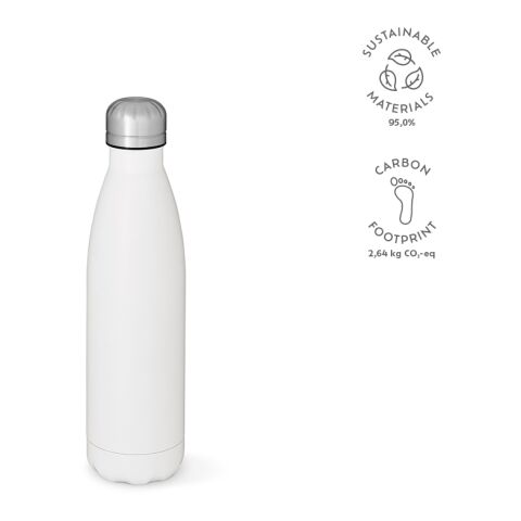 Mississippi 1100W Bottle recycled Stainless Steel 1100 ml White | Without Branding | 1100 ml