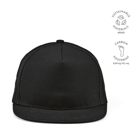 Cornell Basecap recycled Cutton 180gsm Black | Without Branding